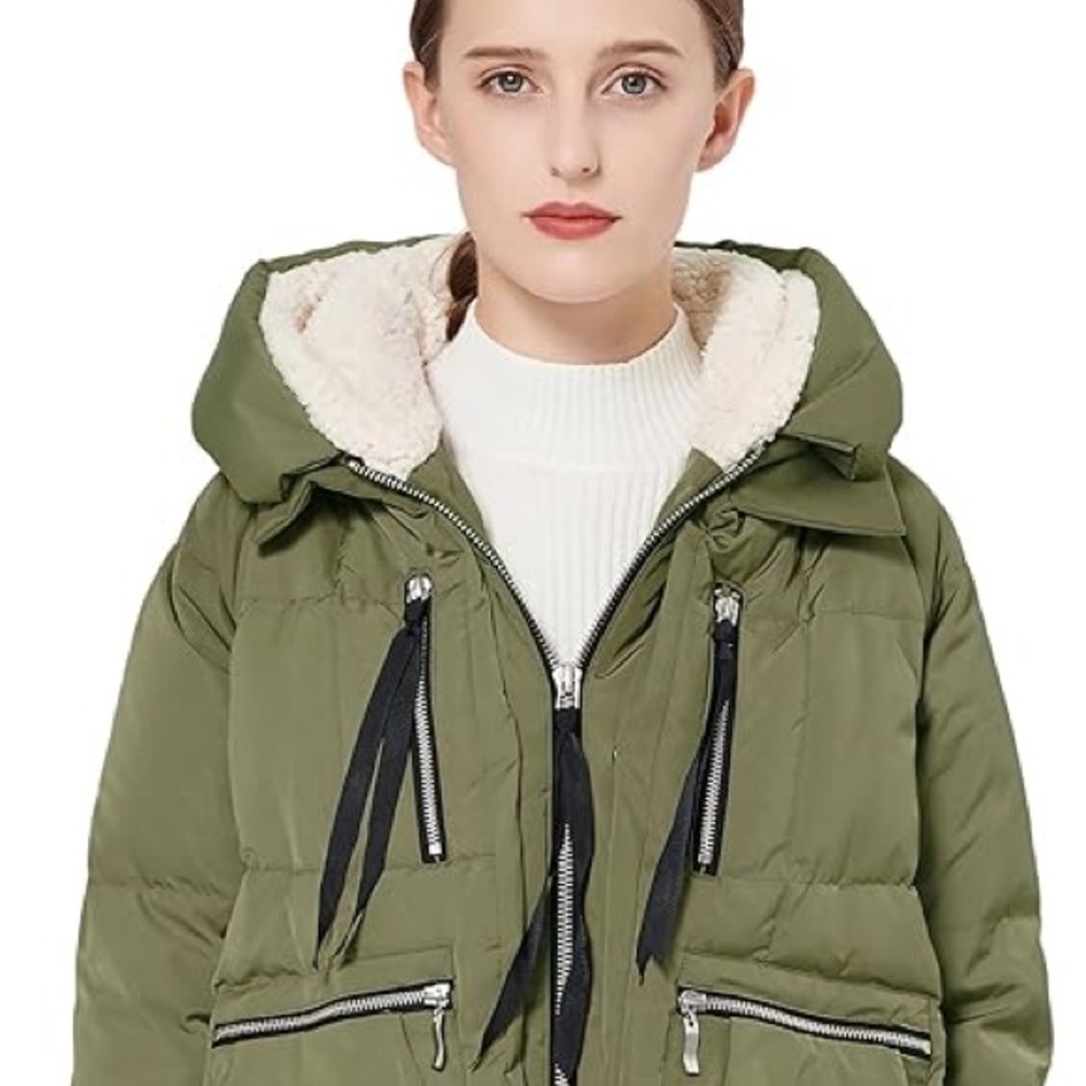 The “Amazon” coat in army green.  Almost new condition.